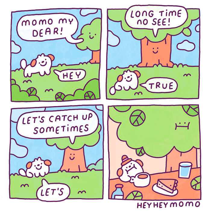 My 30 Wholesome Comics About Two Friends, Momo And Forg My 30 Wholesome Comics About Two Friends, Momo And Forg