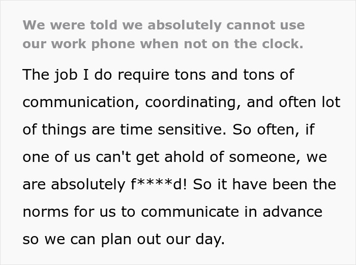 Management Tell Employees They Can’t Use Their Phones After Work, Regret It Almost Immediately Management Tell Employees They Can’t Use Their Phones After Work, Regret It Almost Immediately