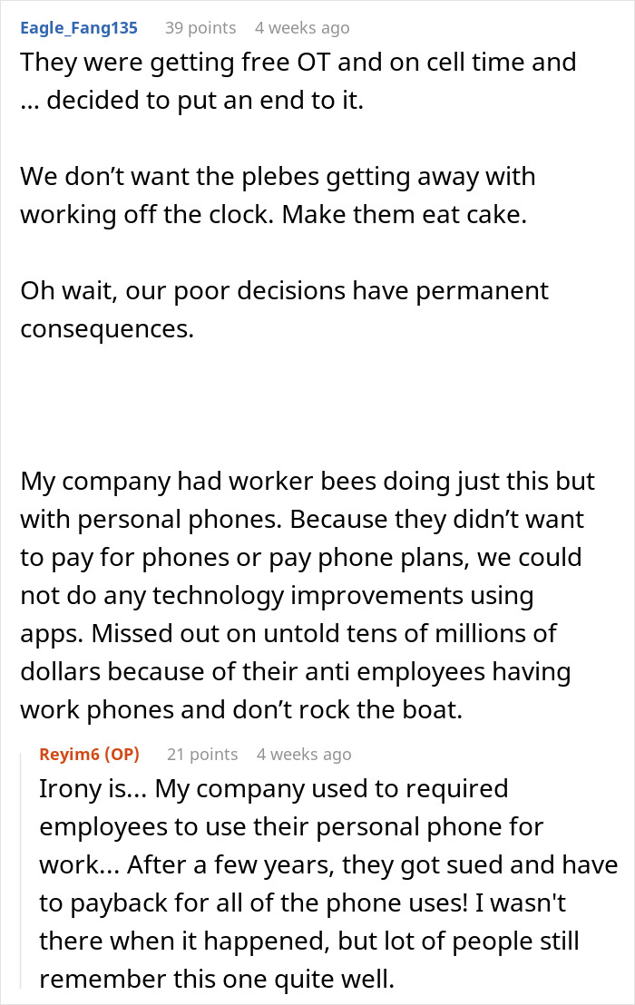 Management Tell Employees They Can’t Use Their Phones After Work, Regret It Almost Immediately Management Tell Employees They Can’t Use Their Phones After Work, Regret It Almost Immediately