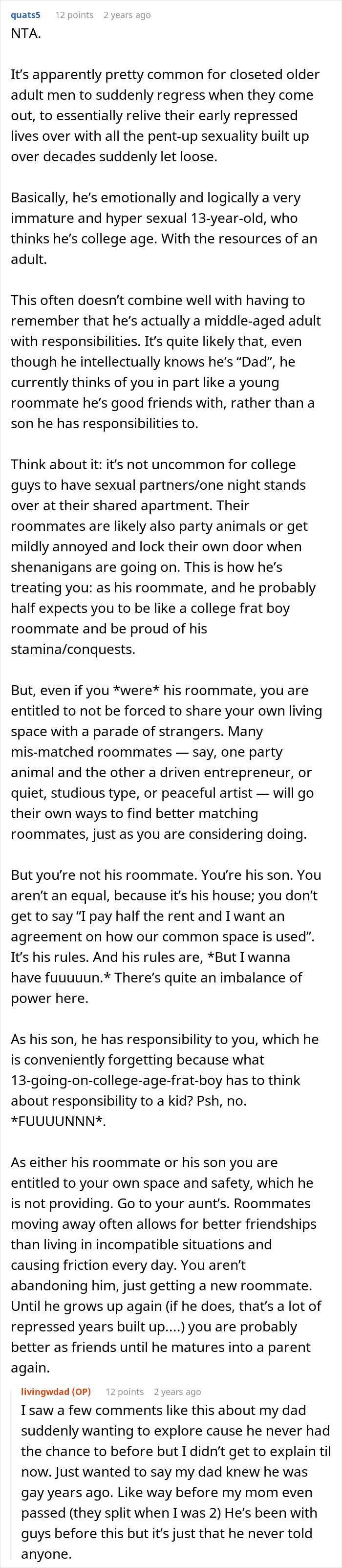 Teen Tells Dad He’ll Leave The House If He Won’t Stop Bringing Random Men Over