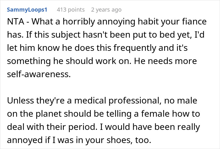 Guy Starts Mansplaining Periods To His Little Sister During Family Dinner, His Fiancée Asks Him A Question That Shuts Him Down