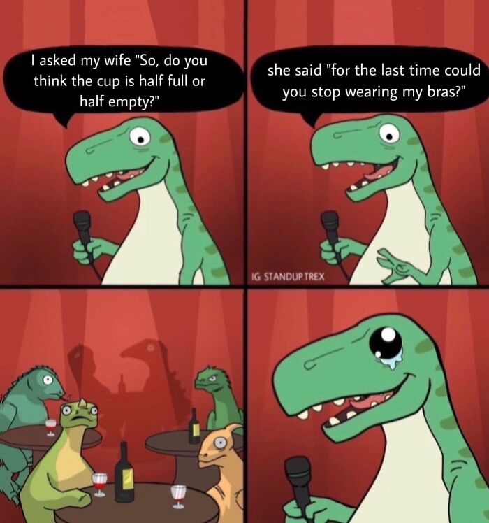 I Created A Dino Standup Comedian That Is On A Mission To Spread Bad Jokes And Puns (30 Pics)