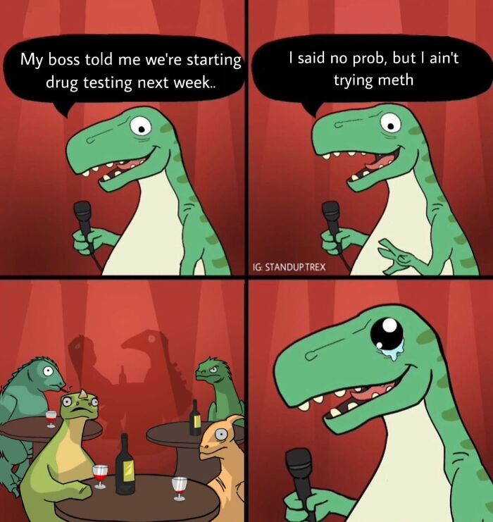 I Created A Dino Standup Comedian That Is On A Mission To Spread Bad Jokes And Puns (30 Pics)