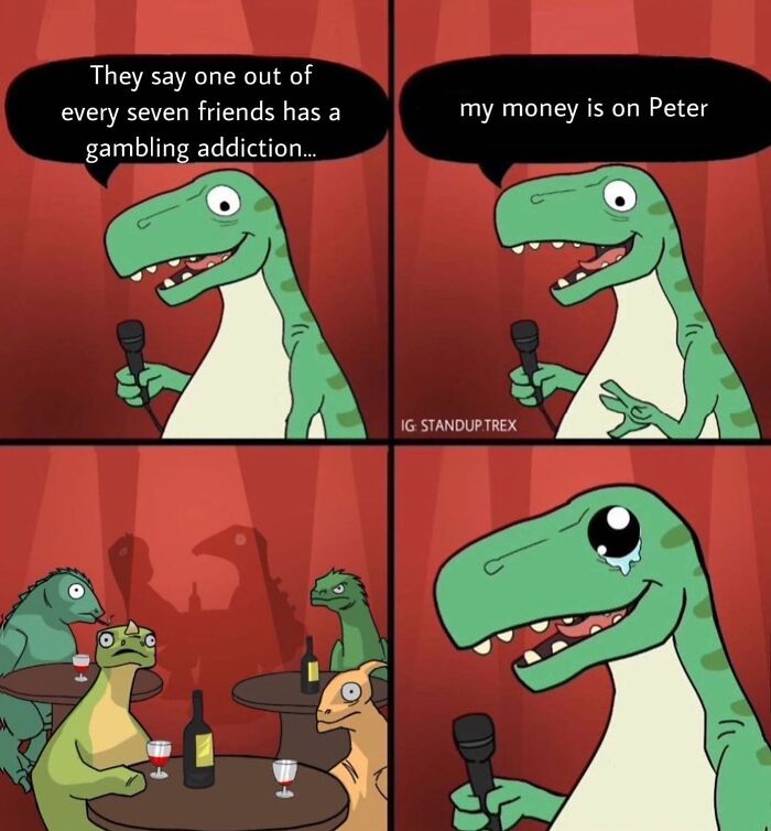 I Created A Dino Standup Comedian That Is On A Mission To Spread Bad Jokes And Puns (30 Pics)