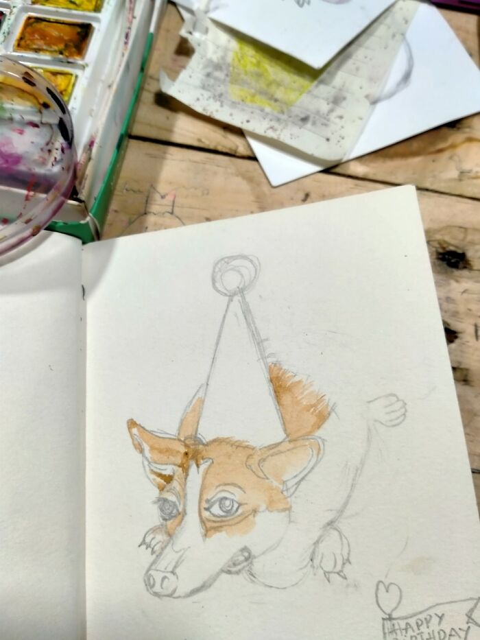 I Create Watercolor Paintings With Dogs