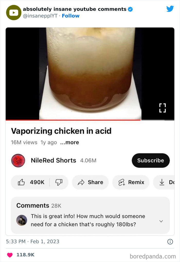 39 Times Savage Comments Earned Their Place On The “Absolutely Insane YouTube Comments” Twitter Page (New Pics)