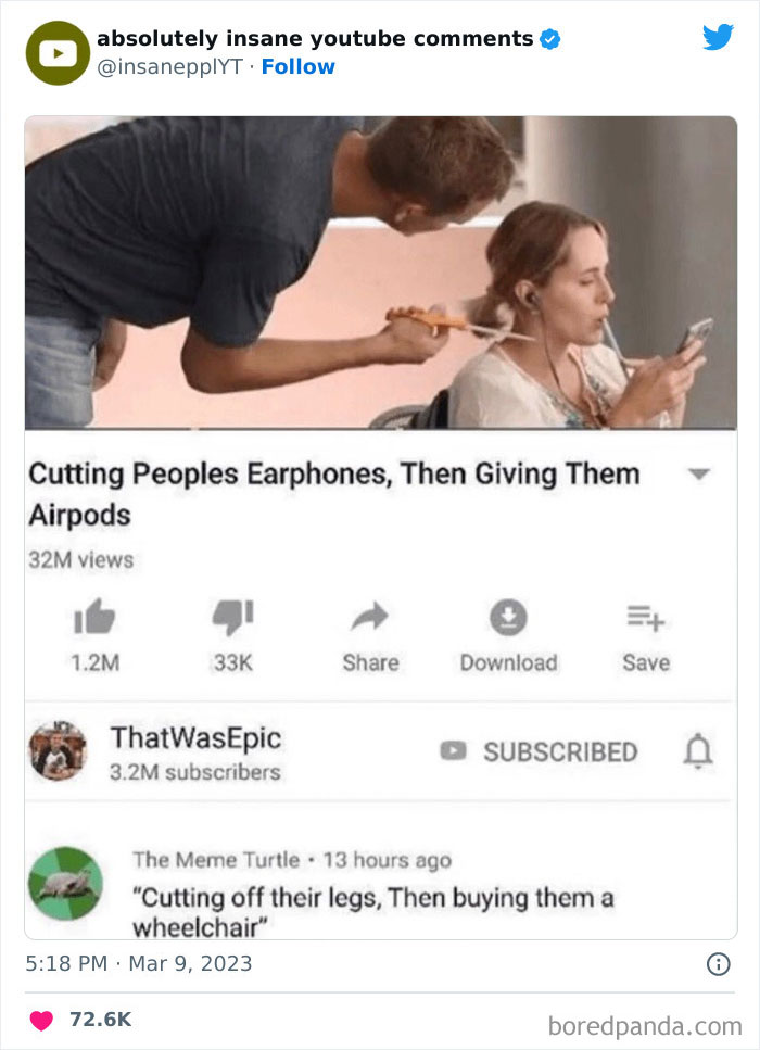 39 Times Savage Comments Earned Their Place On The “Absolutely Insane YouTube Comments” Twitter Page (New Pics)