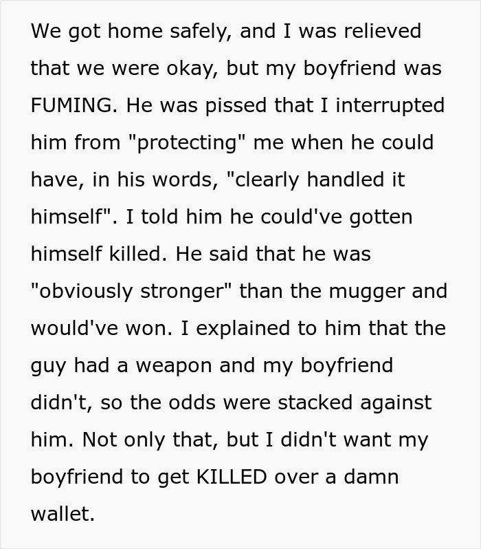 “He Assured Me He’d Protect Me”: Man, Obsessed With Being A Hero, Goes Off On GF For Ruining His Moment When Faced With Knife-Wielding Attacker “He Assured Me He’d Protect Me”: Man, Obsessed With Being A Hero, Goes Off On GF For Ruining His Moment When Faced With Knife-Wielding Attacker