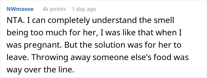 “[Am I The Jerk] For Yelling At My Brother&rsquo;s Pregnant Girlfriend And Kicking Them Both Out Of My House After She Threw Away My Food?”