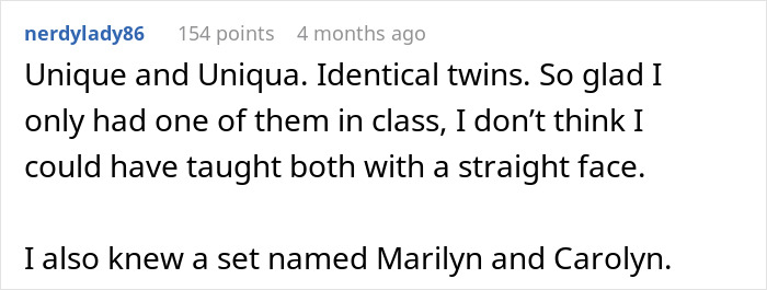 “Brick And Stone Wall”: People Share The Most Unfortunate Names Parents Gave Their Twins After Teacher Blasts Her Students’ Parents “Brick And Stone Wall”: People Share The Most Unfortunate Names Parents Gave Their Twins After Teacher Blasts Her Students’ Parents