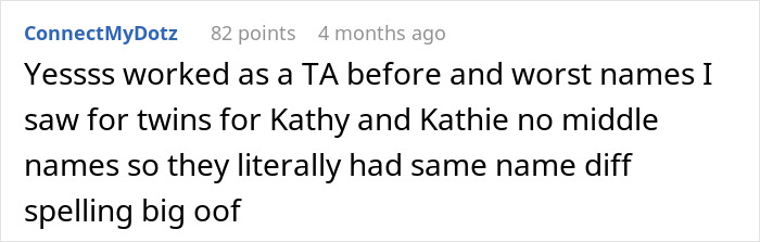 “Brick And Stone Wall”: People Share The Most Unfortunate Names Parents Gave Their Twins After Teacher Blasts Her Students’ Parents “Brick And Stone Wall”: People Share The Most Unfortunate Names Parents Gave Their Twins After Teacher Blasts Her Students’ Parents