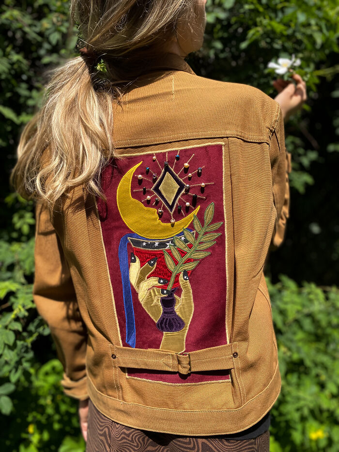 My 18 Magical Collages From Old Fabrics That Are Inspired By The Divine, The Moon, And Tarot Cards My 18 Magical Collages From Old Fabrics That Are Inspired By The Divine, The Moon, And Tarot Cards