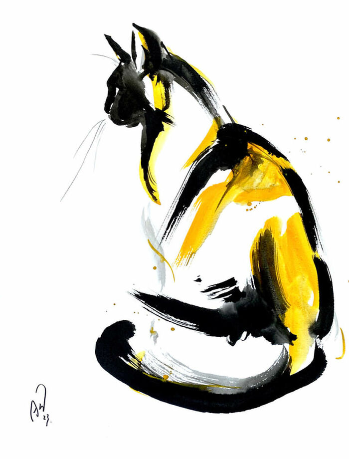I Create Minimalist Cat Paintings I Create Minimalist Cat Paintings