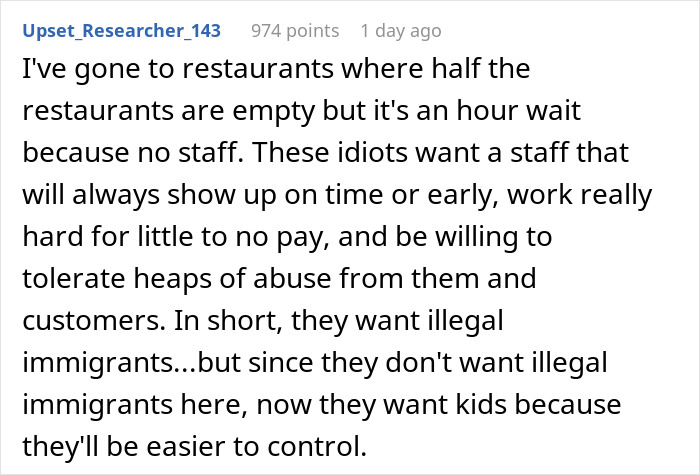 Employee Shares The Truth About Restaurants Being ‘Short-Staffed’ Due To Lack Of Hiring, Not Because ‘No One Wants To Work’ Employee Shares The Truth About Restaurants Being ‘Short-Staffed’ Due To Lack Of Hiring, Not Because ‘No One Wants To Work’