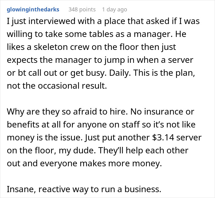 Employee Shares The Truth About Restaurants Being ‘Short-Staffed’ Due To Lack Of Hiring, Not Because ‘No One Wants To Work’ Employee Shares The Truth About Restaurants Being ‘Short-Staffed’ Due To Lack Of Hiring, Not Because ‘No One Wants To Work’