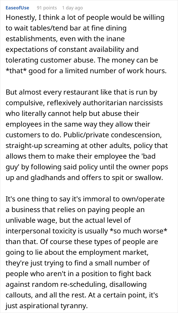 Employee Shares The Truth About Restaurants Being ‘Short-Staffed’ Due To Lack Of Hiring, Not Because ‘No One Wants To Work’ Employee Shares The Truth About Restaurants Being ‘Short-Staffed’ Due To Lack Of Hiring, Not Because ‘No One Wants To Work’
