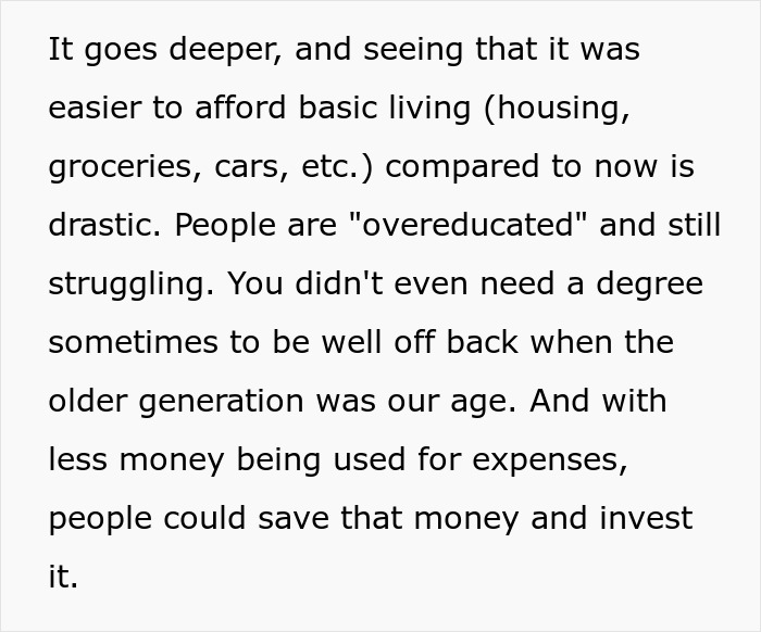 Person Compares What Young Boomers Had Vs. What Young People Have Now, Says The New Generation Is Screwed Person Compares What Young Boomers Had Vs. What Young People Have Now, Says The New Generation Is Screwed