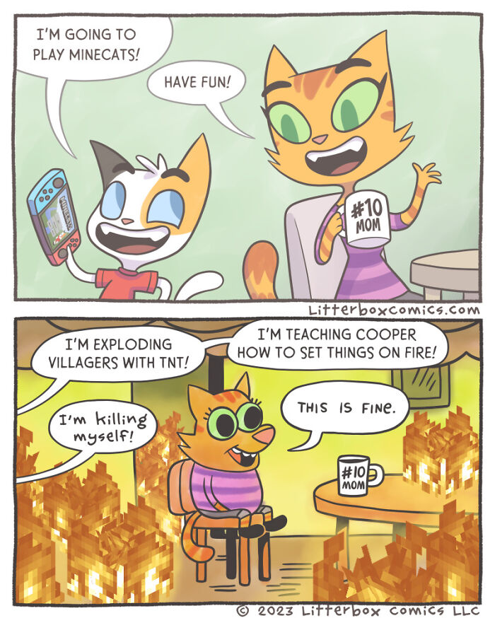 I’ve Been Drawing Relatable Comics On Parenting, And Here Are My Newest 33 Illustrations Of My Family Of Cats I’ve Been Drawing Relatable Comics On Parenting, And Here Are My Newest 33 Illustrations Of My Family Of Cats