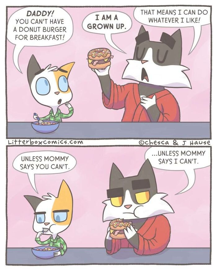 I’ve Been Drawing Relatable Comics On Parenting, And Here Are My Newest 33 Illustrations Of My Family Of Cats I’ve Been Drawing Relatable Comics On Parenting, And Here Are My Newest 33 Illustrations Of My Family Of Cats