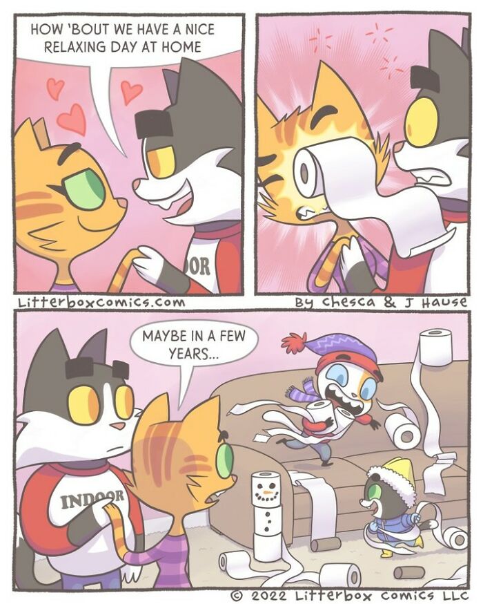 I’ve Been Drawing Relatable Comics On Parenting, And Here Are My Newest 33 Illustrations Of My Family Of Cats I’ve Been Drawing Relatable Comics On Parenting, And Here Are My Newest 33 Illustrations Of My Family Of Cats