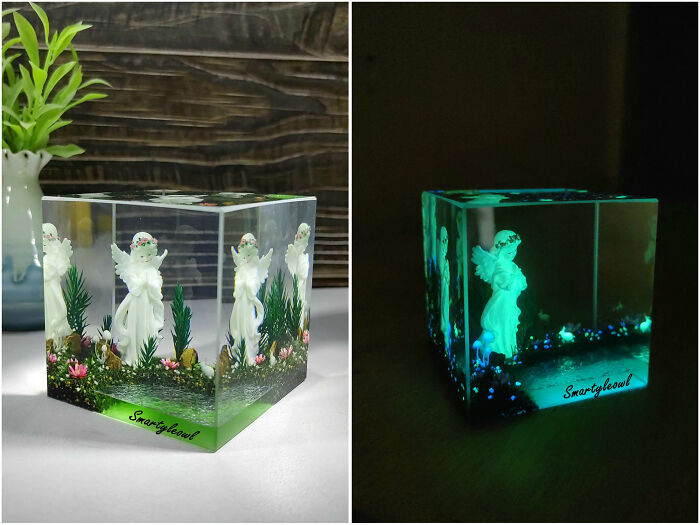 I Create Angel-Themed Resin Dioramas