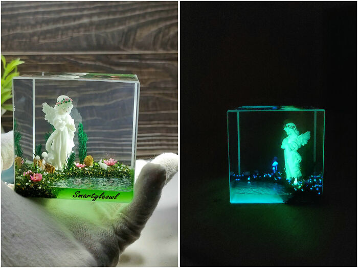 I Create Angel-Themed Resin Dioramas