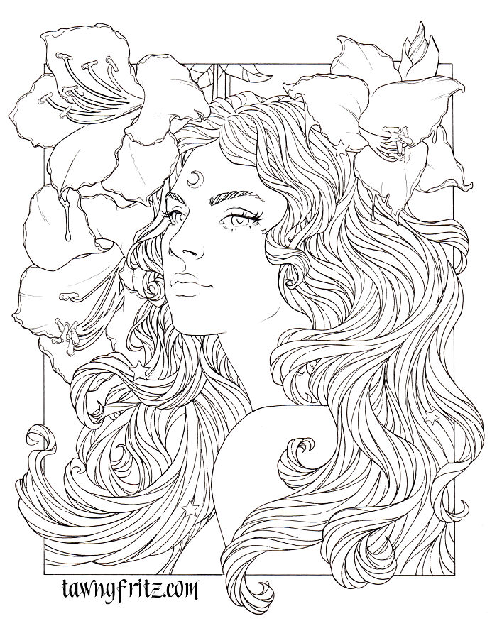 I Drew The Personification Of Magical Flowers And Put Them All In A Coloring Book I Drew The Personification Of Magical Flowers And Put Them All In A Coloring Book