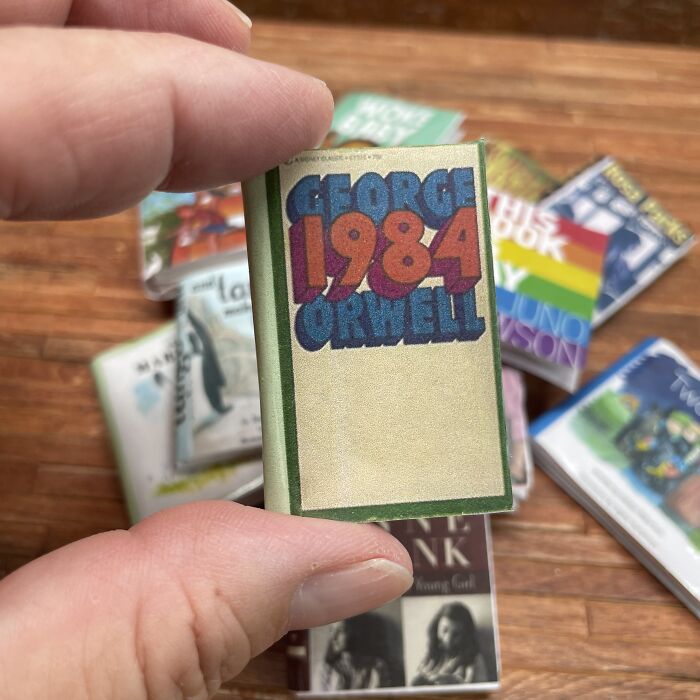 These 12 Miniature Banned Books Can Be Found In A Really Little Free Library That I Made