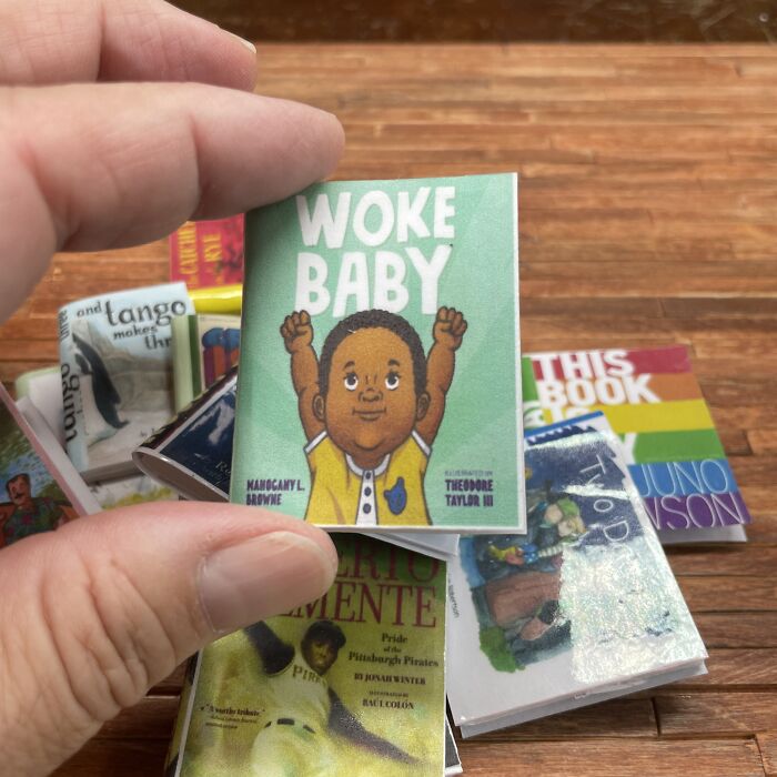 These 12 Miniature Banned Books Can Be Found In A Really Little Free Library That I Made