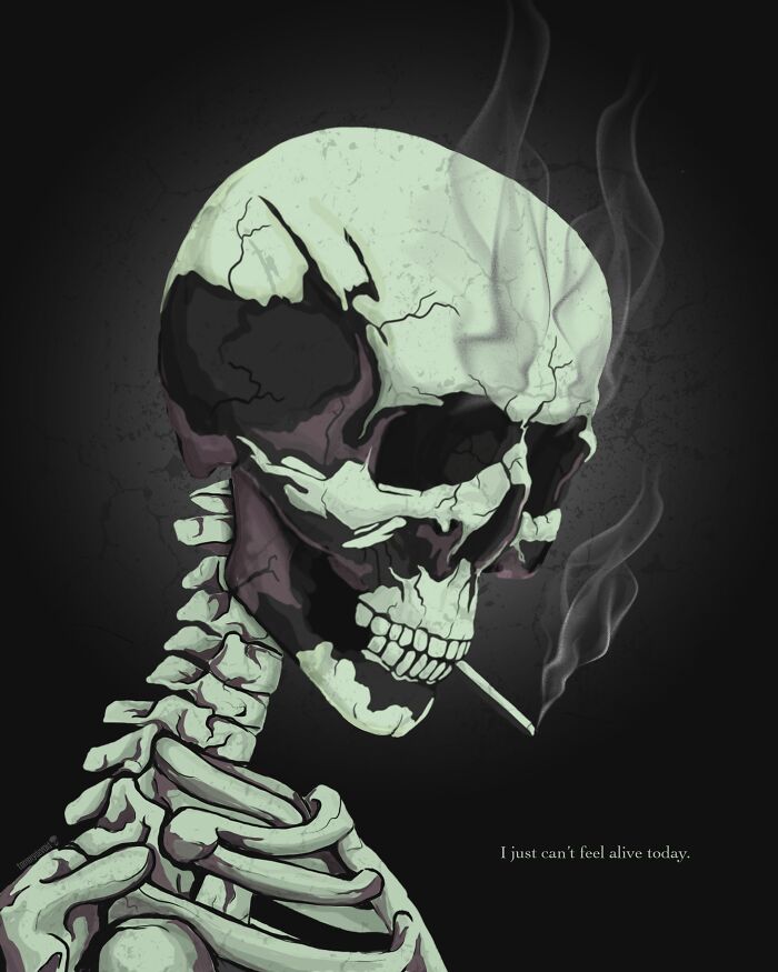 Here Are 65 Of My Relatable Artworks Of Skeletons With Dark Inspirational Messages Here Are 65 Of My Relatable Artworks Of Skeletons With Dark Inspirational Messages
