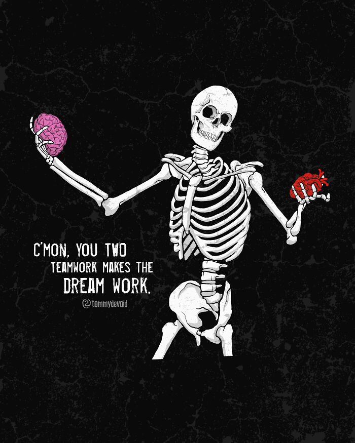 Here Are 65 Of My Relatable Artworks Of Skeletons With Dark Inspirational Messages Here Are 65 Of My Relatable Artworks Of Skeletons With Dark Inspirational Messages