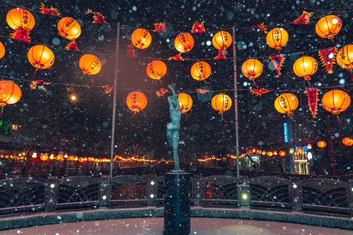 My 15 Images Of Nagasaki Lantern Festival In Snow, Which Is A Rare Occurrence