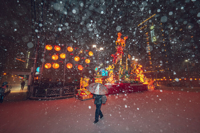 My 15 Images Of Nagasaki Lantern Festival In Snow, Which Is A Rare Occurrence