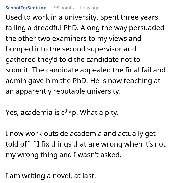 Researcher Allows Annoying Ph.D. Student To Set Herself Up For Failure Before Committee Meeting Researcher Allows Annoying Ph.D. Student To Set Herself Up For Failure Before Committee Meeting