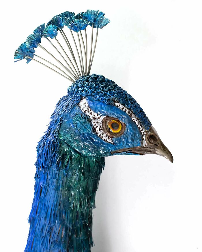 I Spent A Year Making This Life-Sized Peacock Sculpture One Feather At A Time I Spent A Year Making This Life-Sized Peacock Sculpture One Feather At A Time