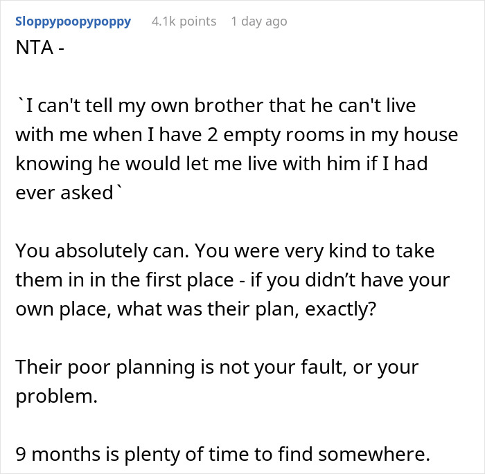 The Internet Weighs In Whether Guy Was A Jerk To Ask Brother And His Pregnant Wife To Move Out The Internet Weighs In Whether Guy Was A Jerk To Ask Brother And His Pregnant Wife To Move Out
