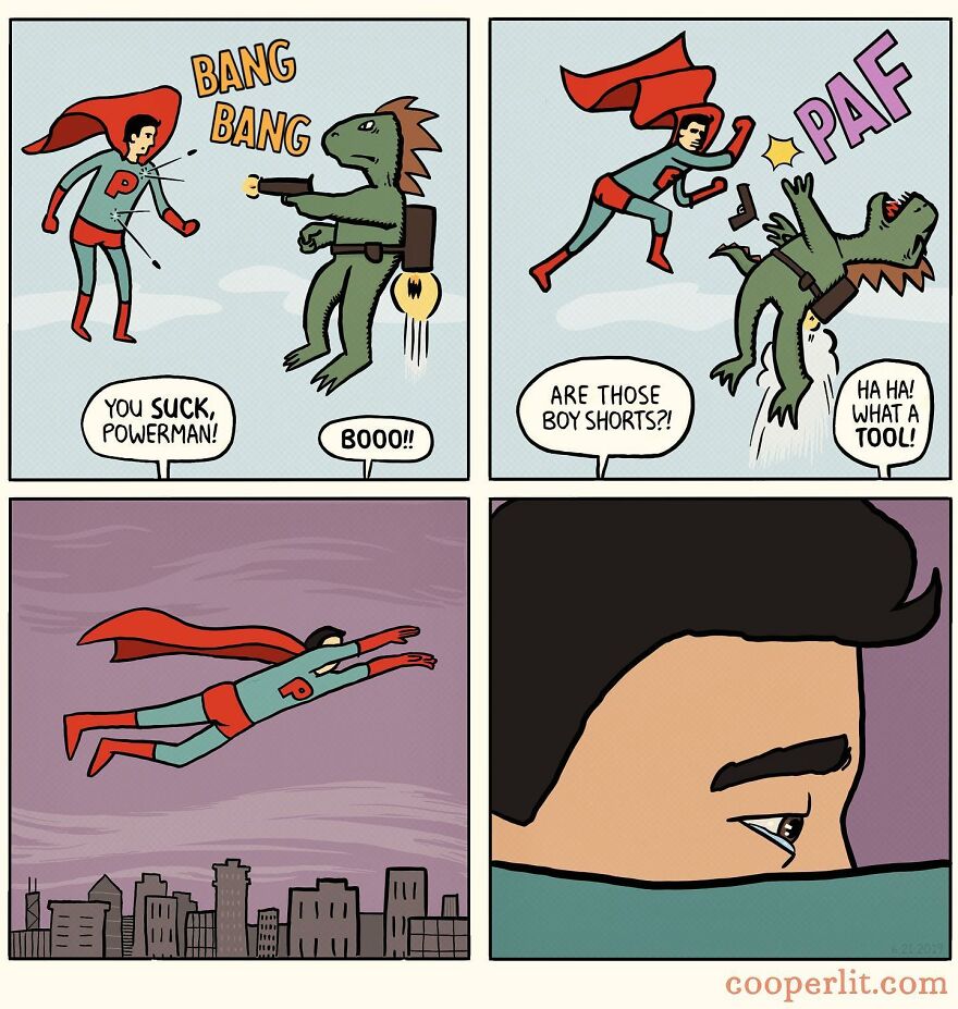 Here Are 30 Of The Most Recent Comics Full Of Random Twists By “Cooper Lit Comics”