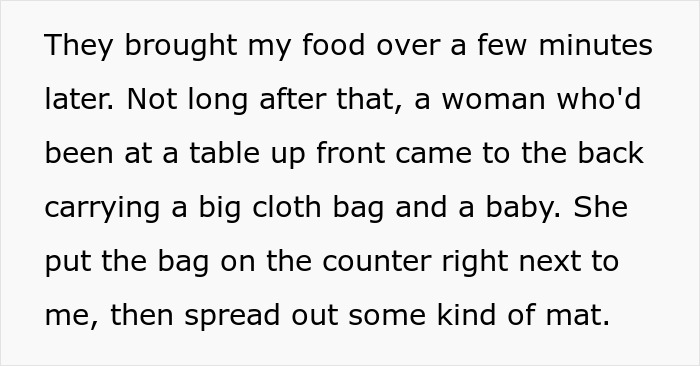 Mom Wants To Treat Restaurant Table As A Diaper Changing Station, Disgusted Customer Retaliates Mom Wants To Treat Restaurant Table As A Diaper Changing Station, Disgusted Customer Retaliates