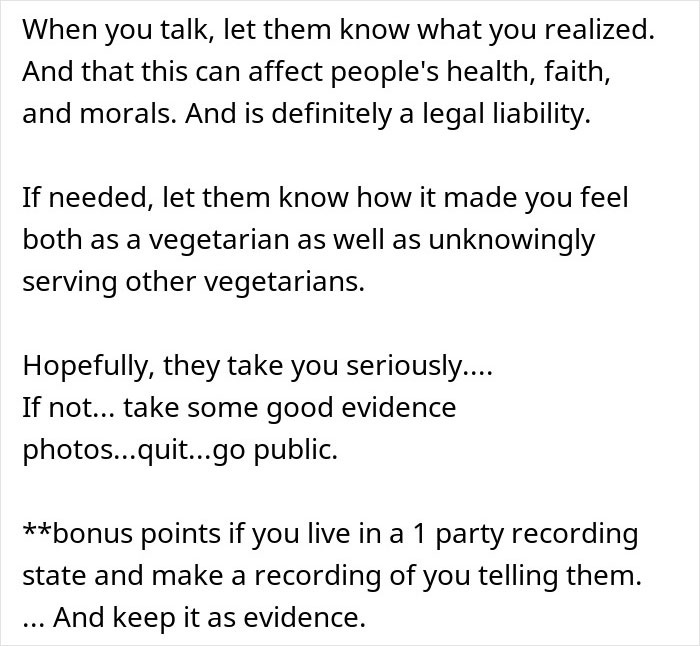 Waiter Learns He’s Been Lying To Customers About Vegetarian Food After Checking The Ingredients Waiter Learns He’s Been Lying To Customers About Vegetarian Food After Checking The Ingredients