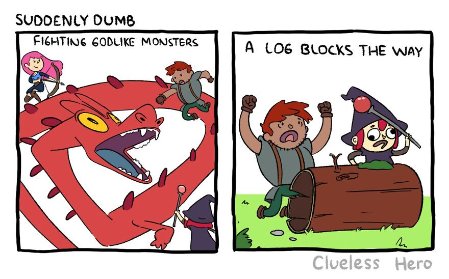 Gamer Humor: 35 Comics About A “Clueless Hero” Created By These Two Artists (New Pics) Gamer Humor: 35 Comics About A “Clueless Hero” Created By These Two Artists (New Pics)