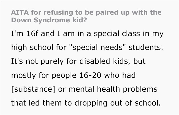 Student Won’t Keep Being Harassed By Classmate With Down Syndrome, Walks Out From Class Student Won’t Keep Being Harassed By Classmate With Down Syndrome, Walks Out From Class
