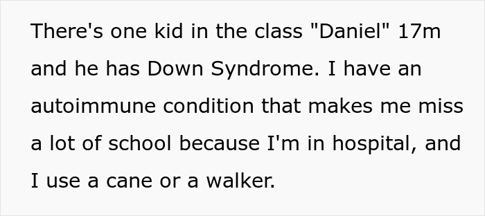 Student Won’t Keep Being Harassed By Classmate With Down Syndrome, Walks Out From Class Student Won’t Keep Being Harassed By Classmate With Down Syndrome, Walks Out From Class