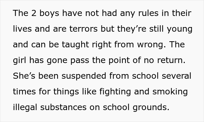 “AITA For Telling My Wife We Can Adopt Her Nephews But Not Her Niece?” “AITA For Telling My Wife We Can Adopt Her Nephews But Not Her Niece?”