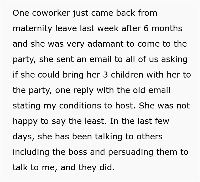 Guy Makes Mom Cry After Not Letting Her Bring Her 3 Kids To A Childfree Christmas Party Guy Makes Mom Cry After Not Letting Her Bring Her 3 Kids To A Childfree Christmas Party