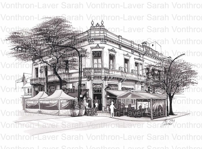 I Drew These Inky Pictures Of Buenos Aires (6 Pics)