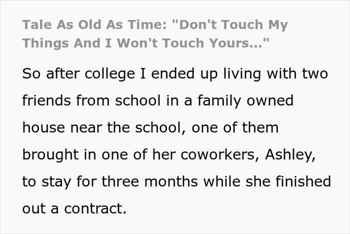 Woman Teaches Entitled Roommate How &ldquo;Don&rsquo;t Touch My Things And I Won&rsquo;t Touch Yours&rdquo; Really Works