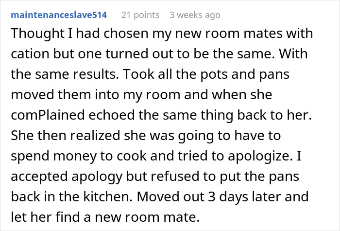 Woman Teaches Entitled Roommate How &ldquo;Don&rsquo;t Touch My Things And I Won&rsquo;t Touch Yours&rdquo; Really Works