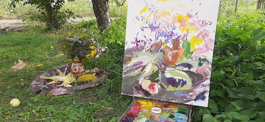 She Is An Artist Who Paints In The Open Air (40 Pics) She Is An Artist Who Paints In The Open Air (40 Pics)