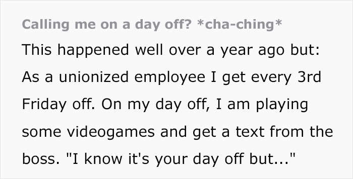 “I Know It’s Your Day Off, But”: Employee Shows Boss Why Not To Call Them On Their Days Off “I Know It’s Your Day Off, But”: Employee Shows Boss Why Not To Call Them On Their Days Off