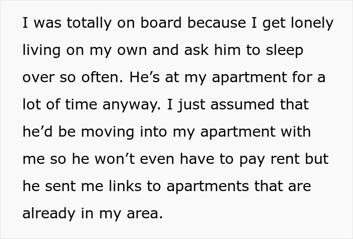 Woman Shares Why Her BF Refuses To Move Into Her Apartment, Internet Instantly Spot Red Flags Woman Shares Why Her BF Refuses To Move Into Her Apartment, Internet Instantly Spot Red Flags
